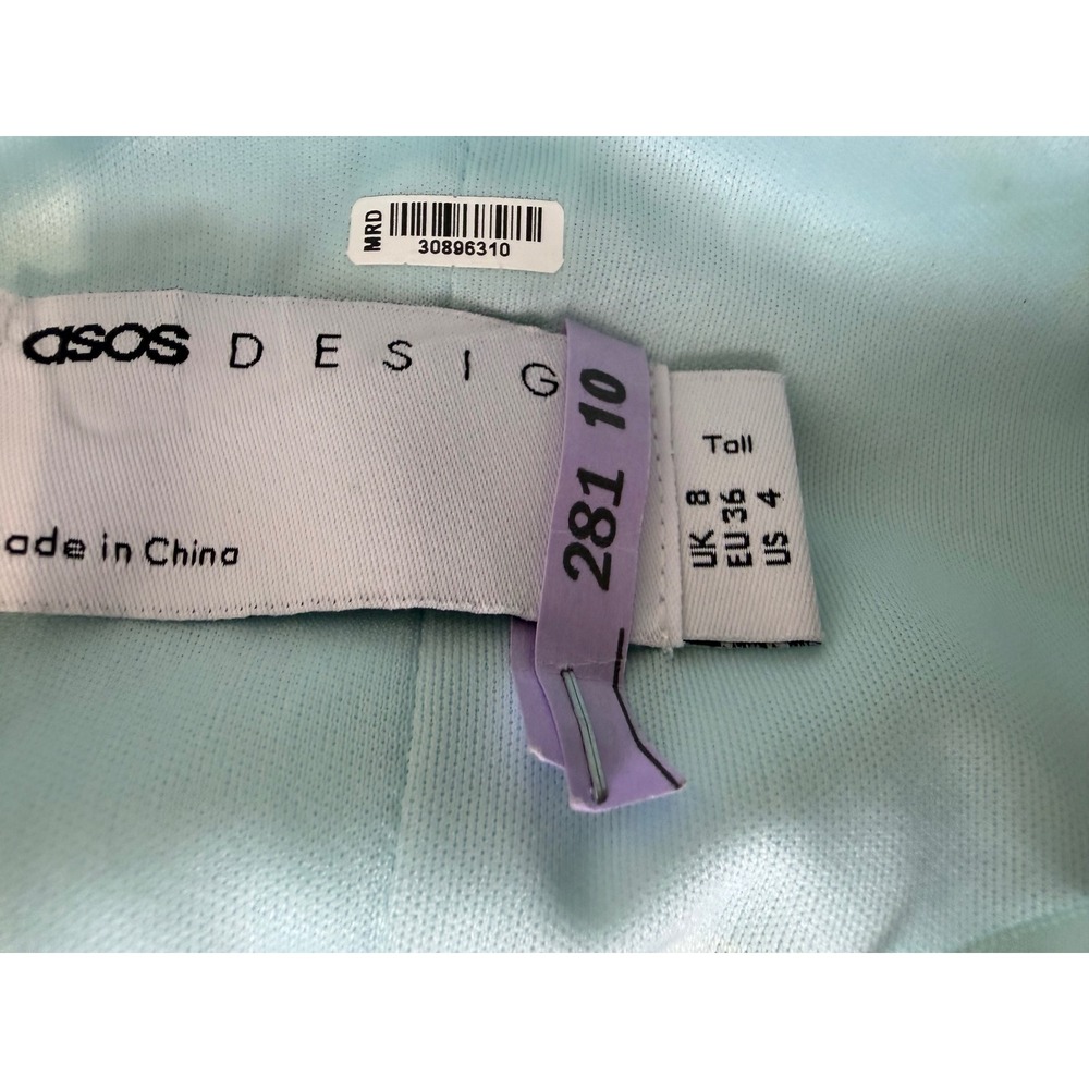 ASOS DESIGN Pleated Ruffle Maxi Dress Mint Green‎ Strappy Tiered Occasion - Picture 6 of 9